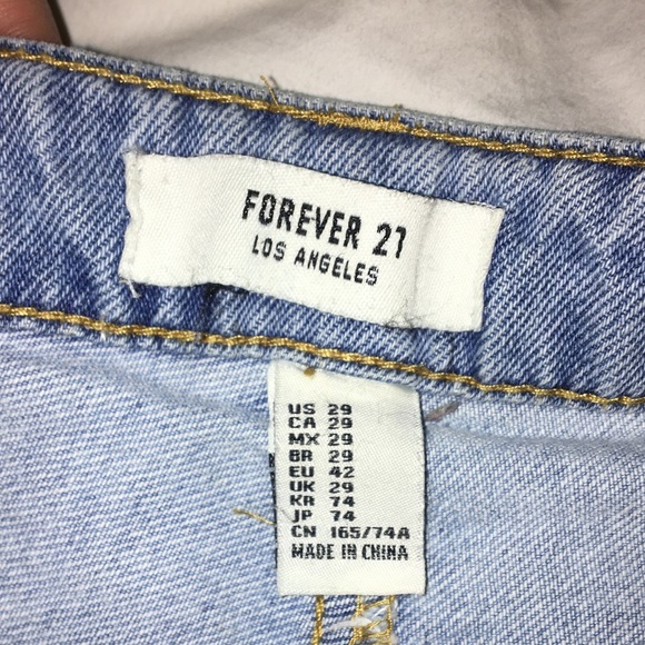 Forever 21 Light Wash Holey Denim Shorts - Picture 4 of 5
